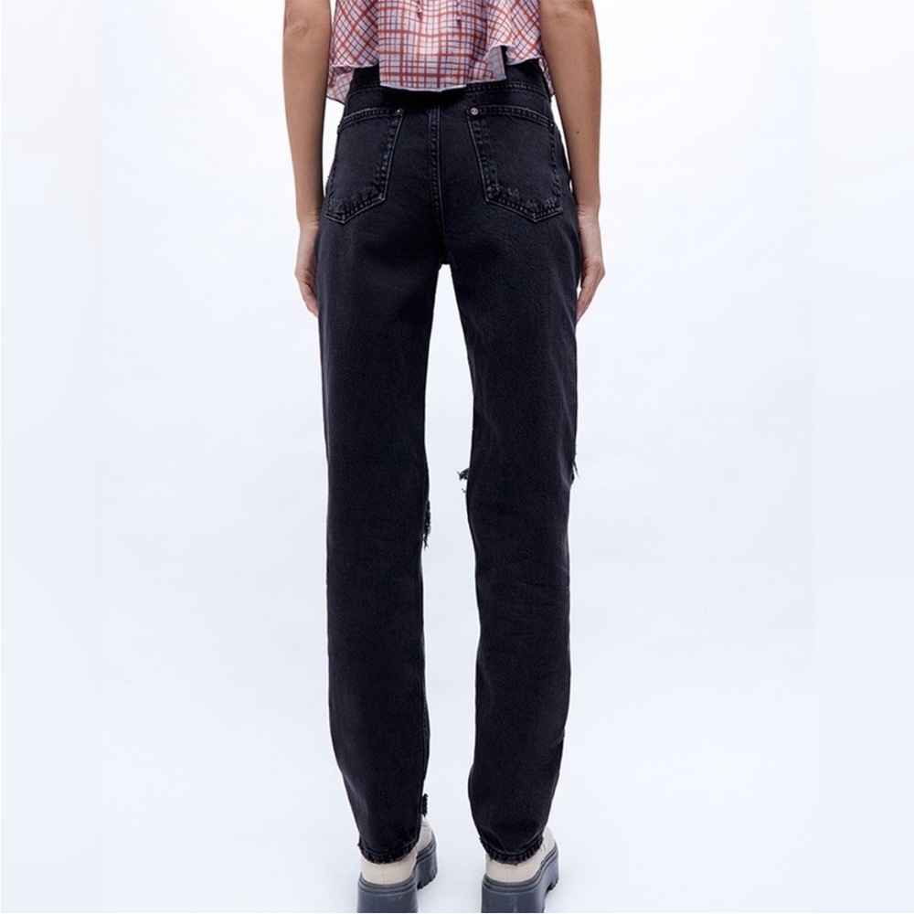 We The Free 24 Jeans Lasso distressed in washed black high rise Free People NWT - Picture 3 of 13